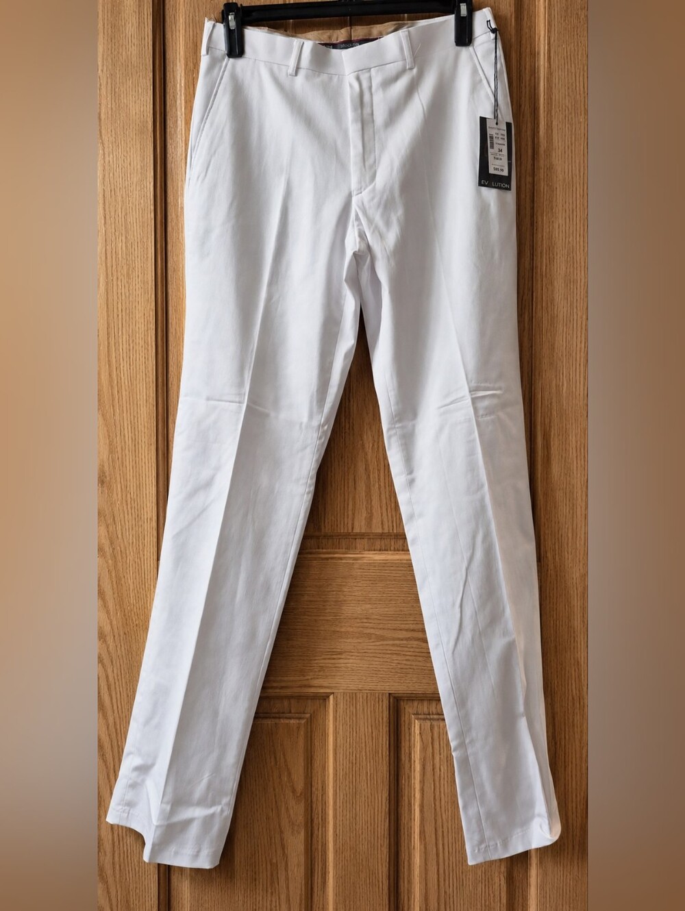 Mens Stockhomme Evolution White Dress Pants Size 34 New With Tags